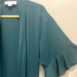 Birdy Grey  Robe Dress Ruffle Detail Waist Tie Emerald Green Size M / L Photo 5