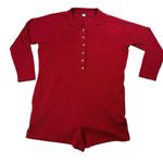 Old Navy Womens Jumper Button Closure at Front Ribbed Knit Dark Red in XL Photo 1