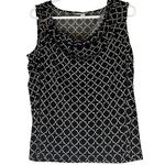 Charter Club  Black & White Patterned Tank Top Size 1X Photo 0