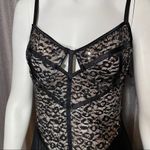 Haute Monde Black Mesh Cheetah Sequin Bodysuit Photo 3