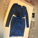 Bec & Bridge Navy Blue Dress Long Sleeve Tie front size 8 Photo 2