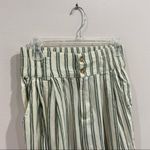 Urban Outfitters  Vertical Striped Green Cotton Blend Pants Size S Photo 2