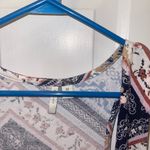 Floral Patterned Sleeveless cardigan size medium vest top sweater Blue Photo 5