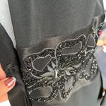 Vintage Daymor Couture Wrap Dress | Beaded Waist Detail | Size 8 Black Photo 2