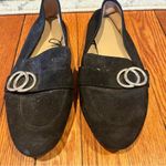 H&M  Black Vegan Suede Loafer Flats Size 8.5 Photo 1