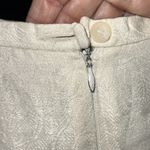 Harvé Benard HARVE BENARD Vintage White 100% Linen Jacquard Midi‎ Pencil Skirt Size 6 Photo 5