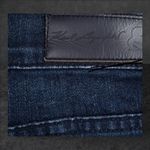 Karl Lagerfeld  Jeans Womens 10 Mid-Rise Straight 5-Pocket Dark Wash Blue Denim Photo 2