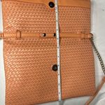 Signature Orange Faux Leather Woven Crossbody Purse Photo 10