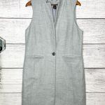 White House | Black Market WHBM Heather Gray Long Line Vest Duster Size 10 Photo 10