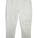 Paige  Cindy Crisp Crop White Jeans‎ Raw Hem High Rise Denim Women Size 24 Photo 0