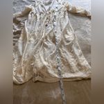 STORY ON Ivory Vintage Lace Long Maxi Cover Up Robe Rope Tie Sz XL EUC Photo 6