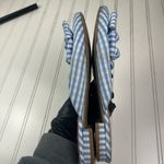 Betsey Johnson Blue Gingham Bow Slide Flats Size 10.5 Photo 6