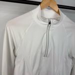 Athleta Fast Track White Half Zip Size Large Photo 0
