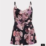 Torrid NWT Plus Size Black Floral Challis Corset Cami Size 4X Photo 5