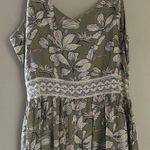 Kiwi & Punch Women's Light Green Floral Romper Lace Waist Size L Size L Photo 0