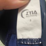 Zyia  Active All Star Sports Bra Mesh Zip Back Navy Blue Sparkle Small S Photo 3