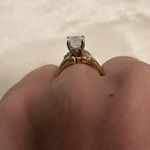 Diamond wedding ring wrap guard! 14K gold vintage style double band! Photo 9