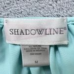 Shadowline Women's Nightgown Size M Blue Nylon Embroidered Yoke Flutter Sleeve Size M Photo 3