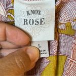 Knox Rose  Floral Yellow and Pink Maxi Dress SZ:L Photo 8