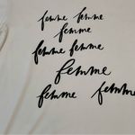 Bohme BÖHME Femme white silky t-shirt size large white black short sleeve crew neck Photo 1