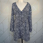 ZARA Dress Animal Print Leopard Black and White Button Front Size Large Photo 1