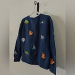 Disney Parks Embroidered Icons Crewneck Sweatshirt Size Medium Photo 2