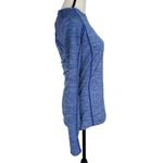 Under Armour  Small Fitted Cozy Crew Top Cold Gear Thumbholes Stretch Blue Womens Photo 3