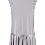 Free People FP Beach Mock Neck Sleeveless Ballet Tennis Ruffle Dress Grey Size S Photo 0