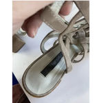 Kensie Shoes Womens Size 8.5 Suede Block Heel Sandals Strappy Lace Up Gladiator Photo 4