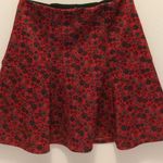 Hollister Red Floral Skater Skirt Photo 1
