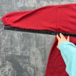 Wrangler Vintage  Sweats Sweatshirt Women S/M Red Long Fleece Pullover Blank Photo 3