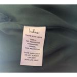 Lulus  Emerald Satin One-Shoulder Asymmetrical Maxi Dress Size L Draped Slit Photo 5