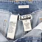 Jones Studio Denim Skirt Womens 14 Stretch Straight Pencil Retro Minimal Staple Photo 4