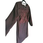 Shannon McLean Lace Tweed Dress Brown Vintage Dark Academia Career Event Photo 2