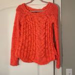 Free People Hot‎ Toddie Coral Chunky Knit Sweater Photo 1
