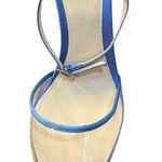 ALEVI MILANO Satin Ankle Strap Sandals Size US 10 EU 40 Made in Italy Blue Photo 0