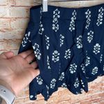 Madewell  | Navy & White Floral Stamped Shorts with Pockets Photo 4