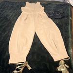 EXPRESS Cream Jumpsuit Beige baggy legs style Photo 0