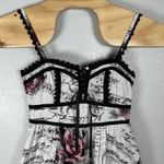 Hot Topic  Dress Medium Floral Music Corset Pinup Goth Fairy Grunge Whimsigoth Photo 1