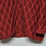 Quill's Woollen Market Wool Nordic Grandmacore Cardigan Sweater Size L Ireland Red Size L Photo 2