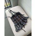 ZARA  BRAIDED TOTE Bag With Wooden Beads Photo 2