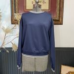 Aritzia  Wilfred Free Junction Navy Sweatshirt Collegiate Preppy - Sz M 🧡🎀 Photo 3