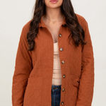 Pinkblush  Forte Rust Quilted Button Jacket S NWT Photo 0
