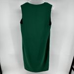 Gerard Darel  Sleeveless Mini Shift Dress Faux Wrap Snap Round Neck Green 38 6 Photo 5
