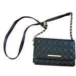 Steve Madden Black Quilted Crossbody Purse Chain Strap Wallet Style Photo 0