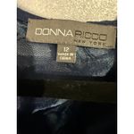 Donna Ricco  Blue Navy Lace Brocade Sheath Dress Women's Formal Cocktail Elegant Photo 4