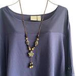 Bohemian Ethnic Style Beads Ceramic Necklace‎ Adjustable Length Chinese Style Brown Photo 1