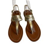 Kate Spade  Carolina T-Strap Leather Sandals Ankle Strap, Sz 6.5 Photo 4