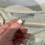 Daniel Rainn Floral Print Top Green Pom Pom Trim Short Sleeve Blouse Photo 1