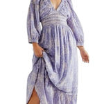 Free People - Golden Hour Maxi Dress Lavender Floral Boho Size S Photo 0